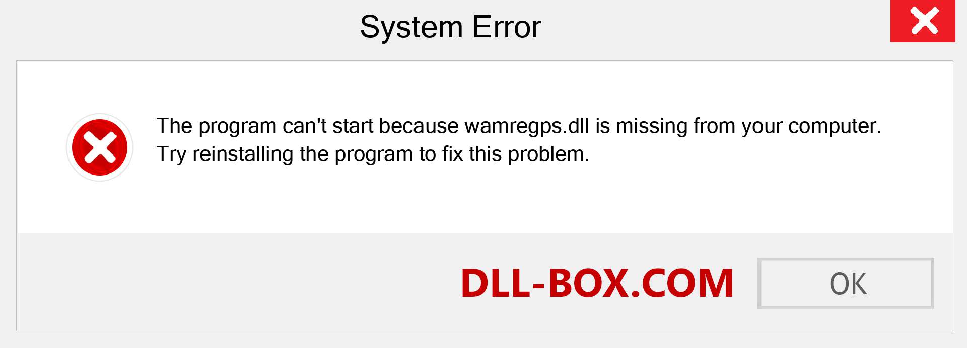  wamregps.dll file is missing?. Download for Windows 7, 8, 10 - Fix  wamregps dll Missing Error on Windows, photos, images